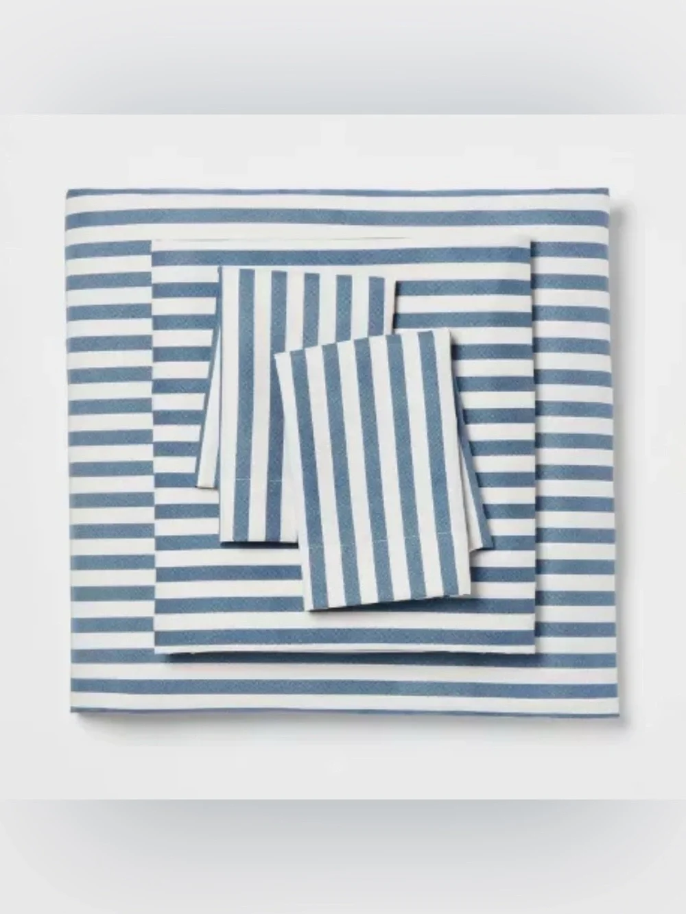 Room Essentials Blue and White Striped Microfiber Sheet Set Twin Twin XLT